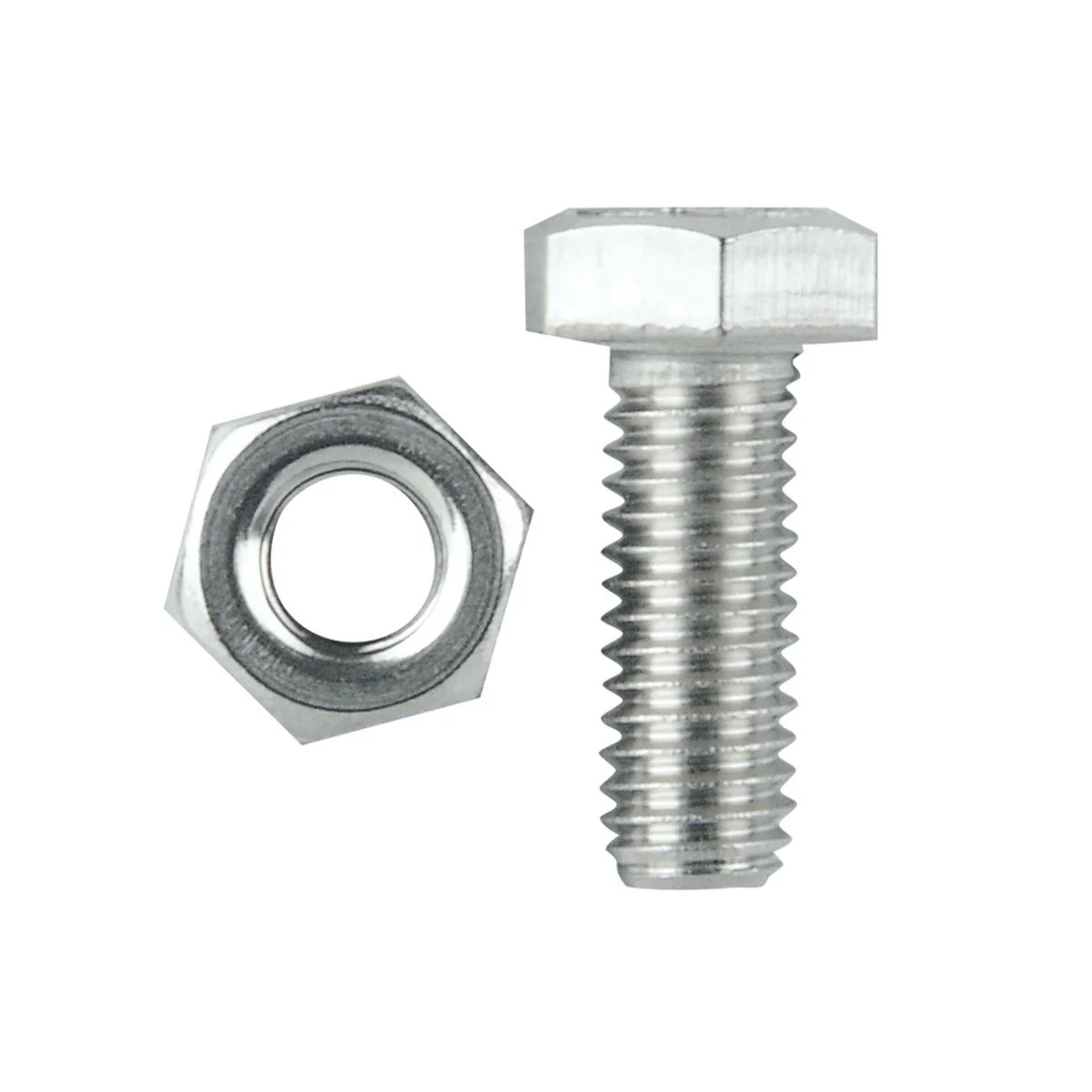 Pinnacle Hex Bolt and Nut - M6 x 16mm - Stainless Steel - 10 Pack
