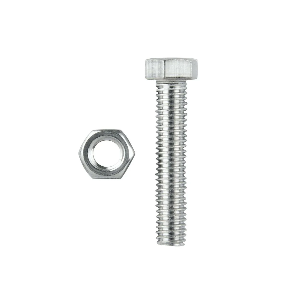 Pinnacle Hex Head Bolts and Nuts - M6 x 65mm - Stainless Steel - 6 Pack