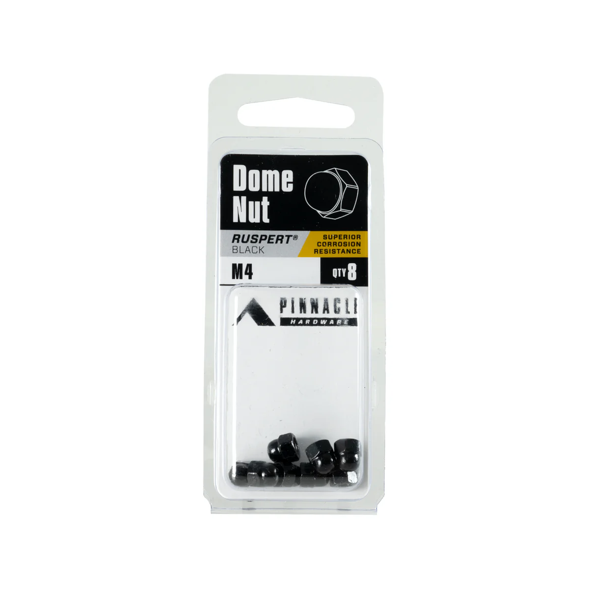 Pinnacle m4 Black Ruspert Dome Nut 8 Pack - 48mm x 120mm - Corrosion Resistant - Image 2