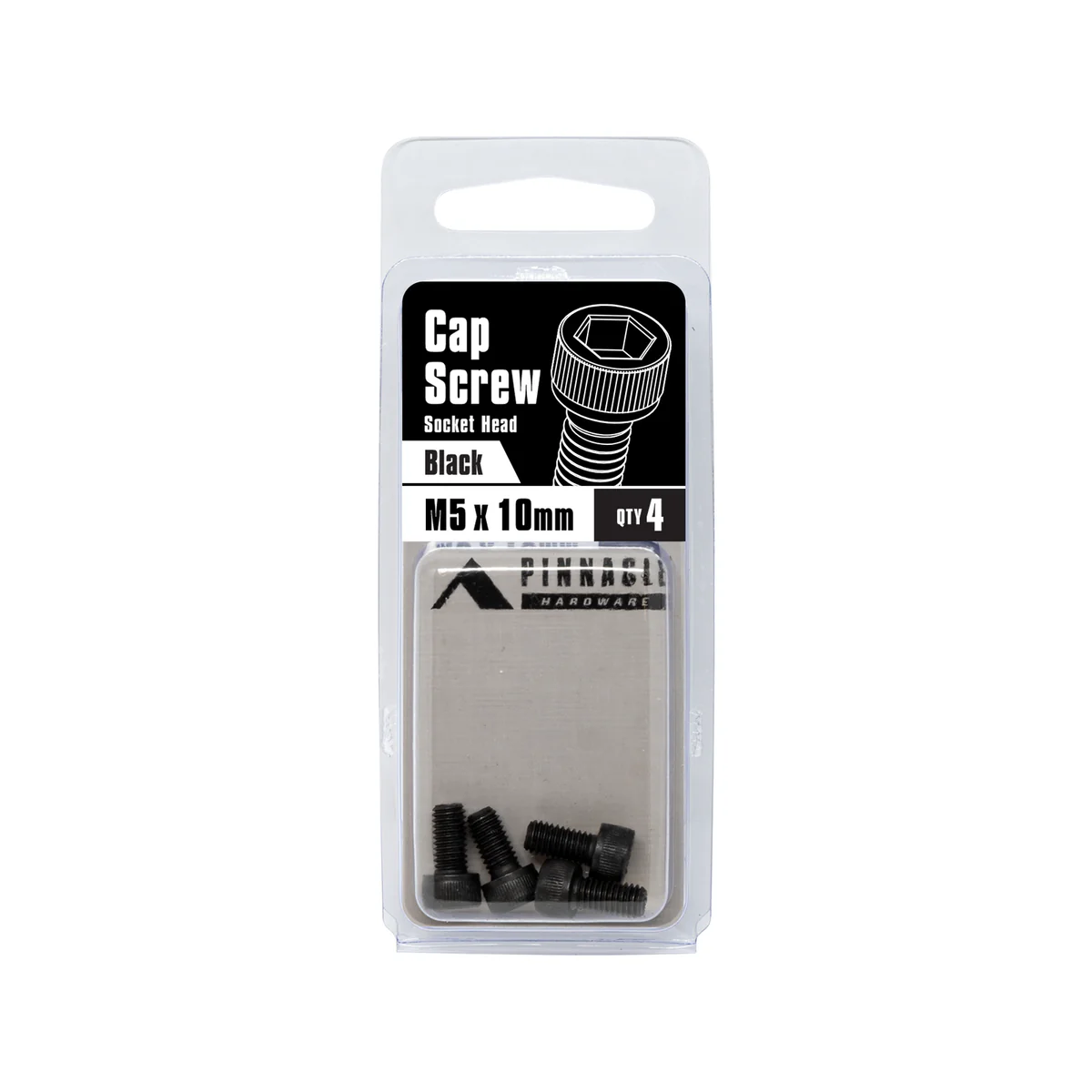 Pinnacle M5 x 10mm Black Oxide Socket Head Cap Screw - Pack of 4 - Image 2
