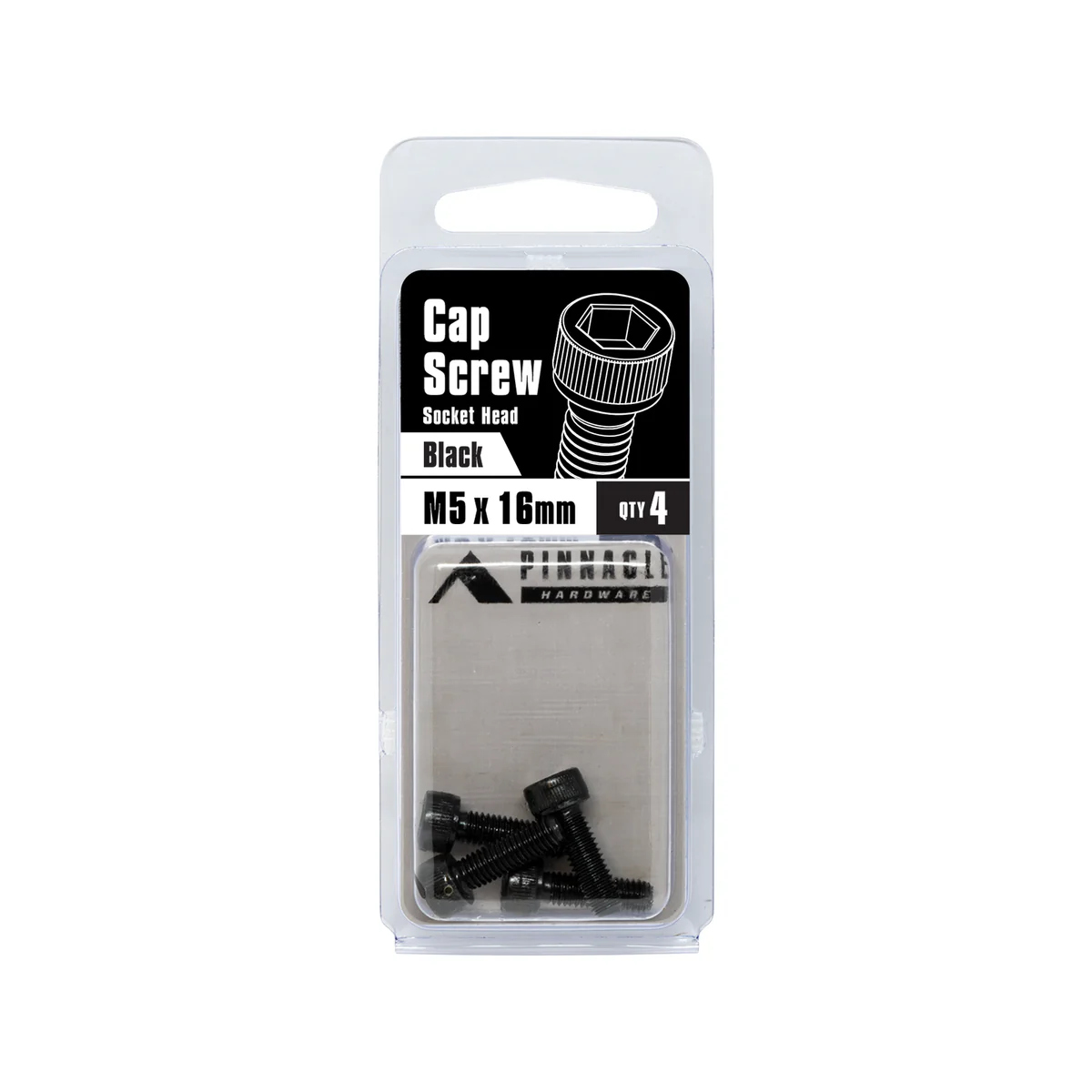 Pinnacle M5 x 16mm Black Oxide Socket Head Cap Screws - 4 Pack - Image 2