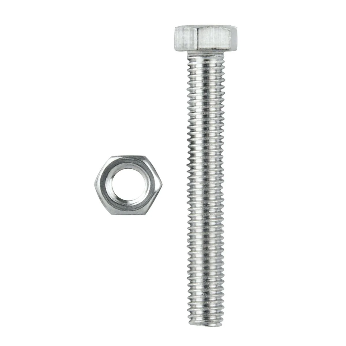 Pinnacle M5 Zinc Plated Hex Head Bolts and Nuts 2 Pack - 80mm
