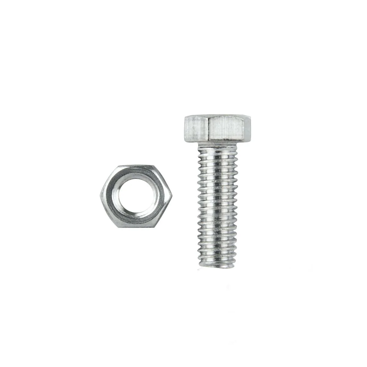 Pinnacle M5 Zinc Plated Hex Head Bolts and Nuts 6 Pack - 35mm Length