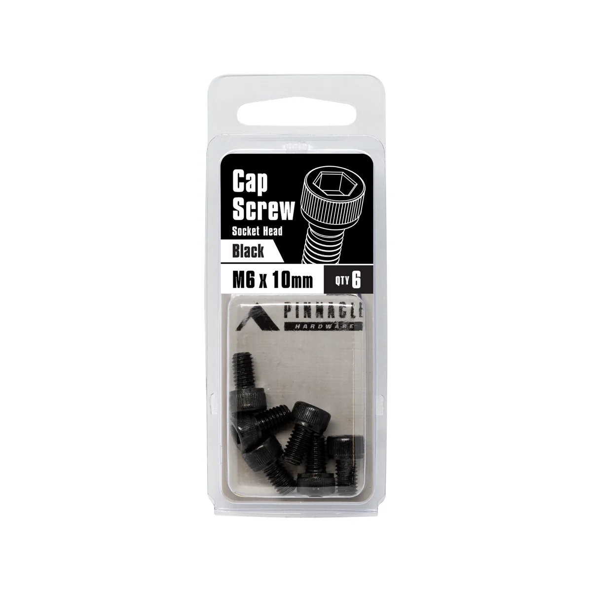 Pinnacle M6 x 10mm Black Oxide Socket Head Cap Screw - 6 Pack - Image 2