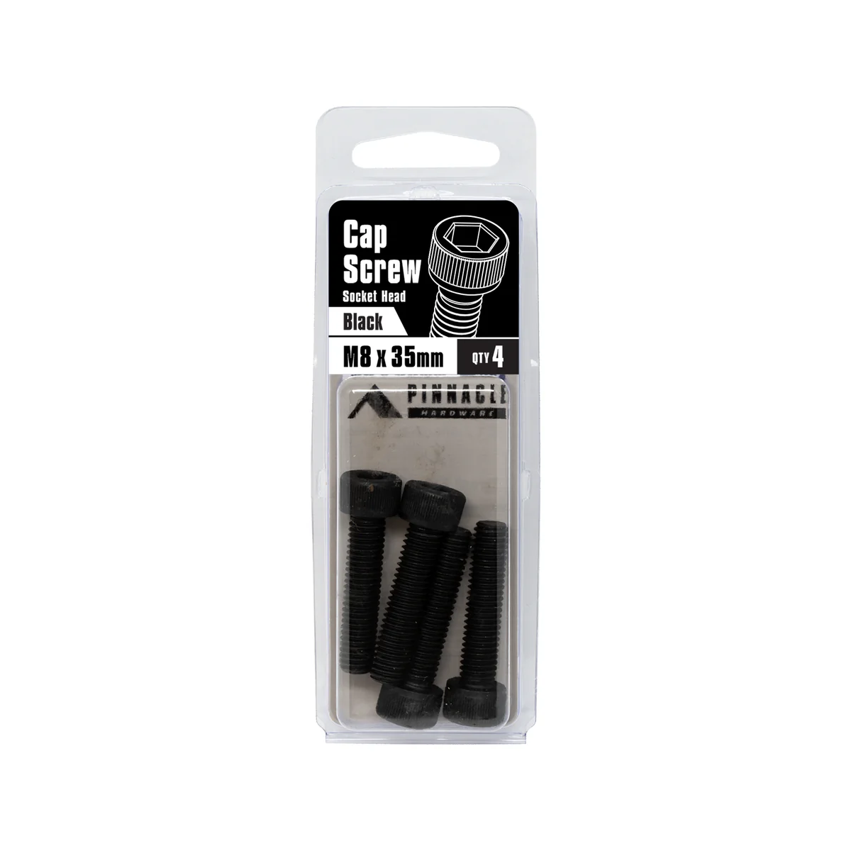 Pinnacle M8 x 35mm Black Oxide Socket Head Cap Screw - Pack of 4 - Image 2