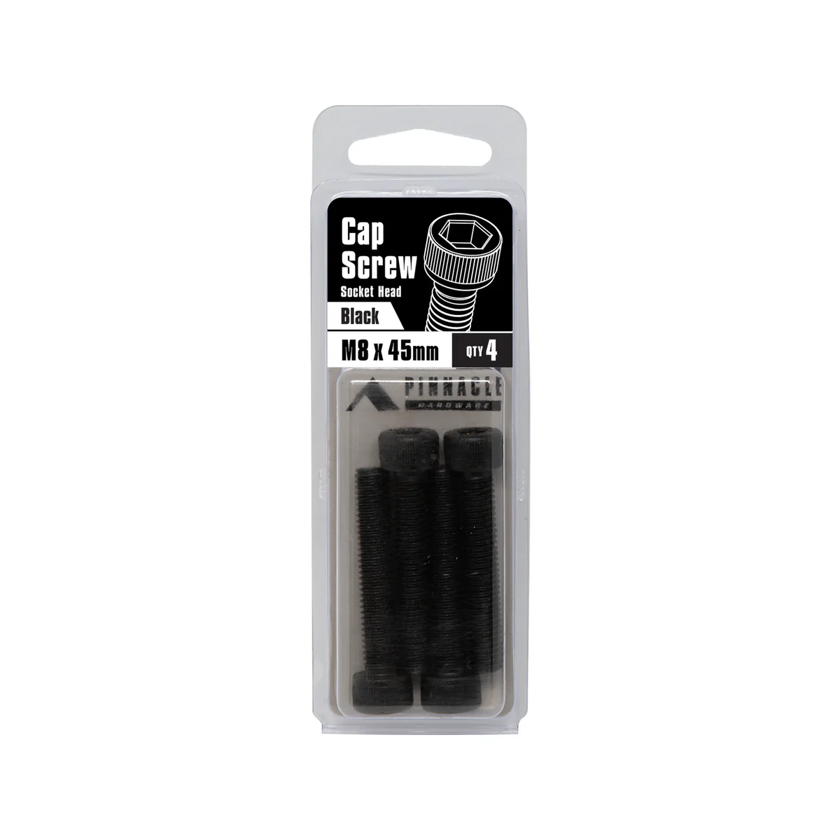 Pinnacle M8 x 45mm Black Oxide Socket Head Cap Screw - 4 Pack - Image 2