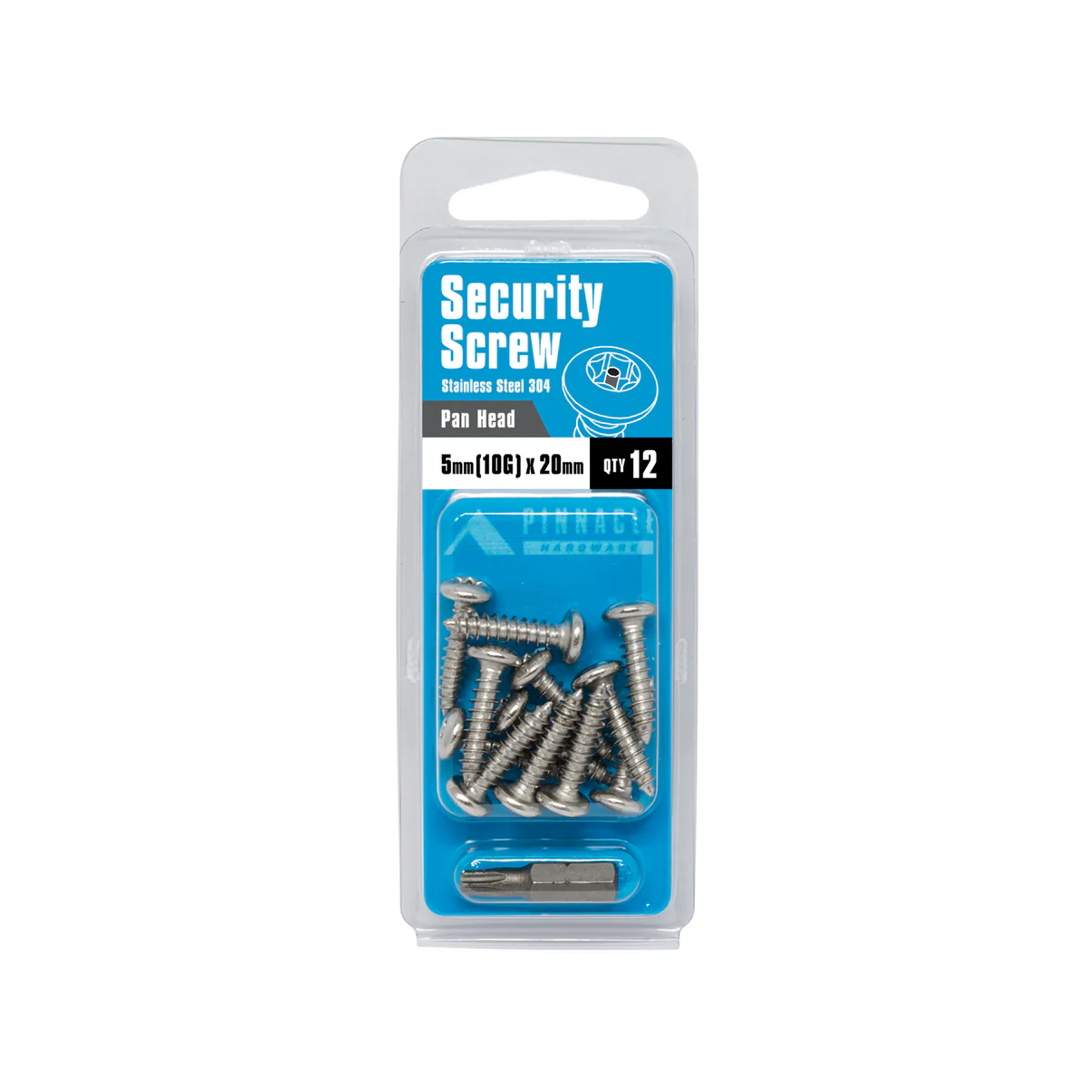 Pinnacle Security Screws - 10g x 20mm - Stainless Steel - Tamper Proof - 12 Pack - Image 2