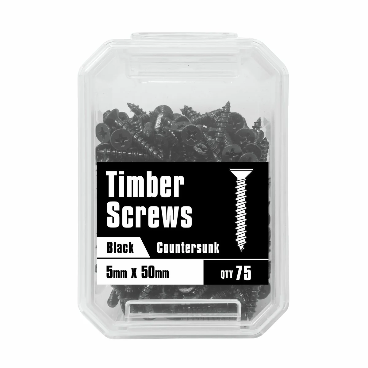 Pinnacle Timber Screws - 5 x 50mm - Metal - Black Finish - Image 2