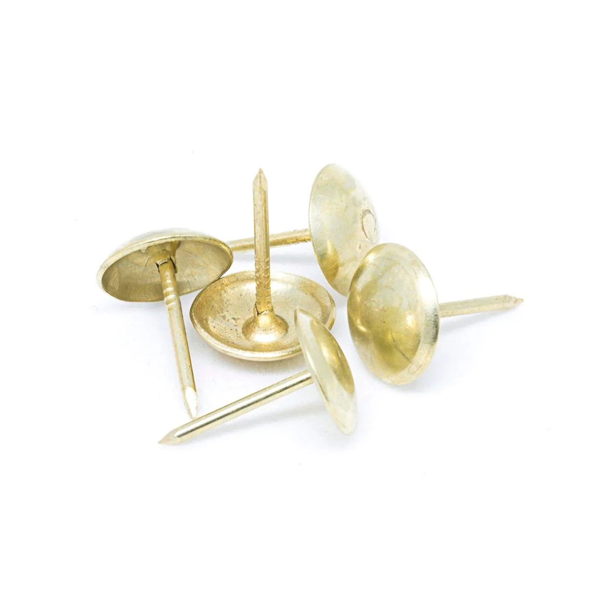 Pinnacle Upholstery Nails - 50 Pack - Brass - Round Head