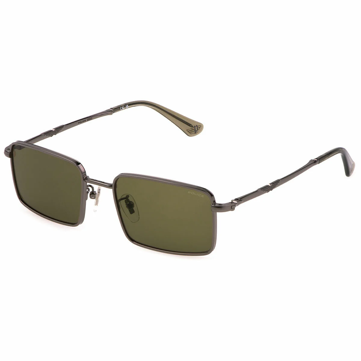 Police Men's Sunglasses SPLL85 540568 Gunmetal Modern Brown Square Cat 3