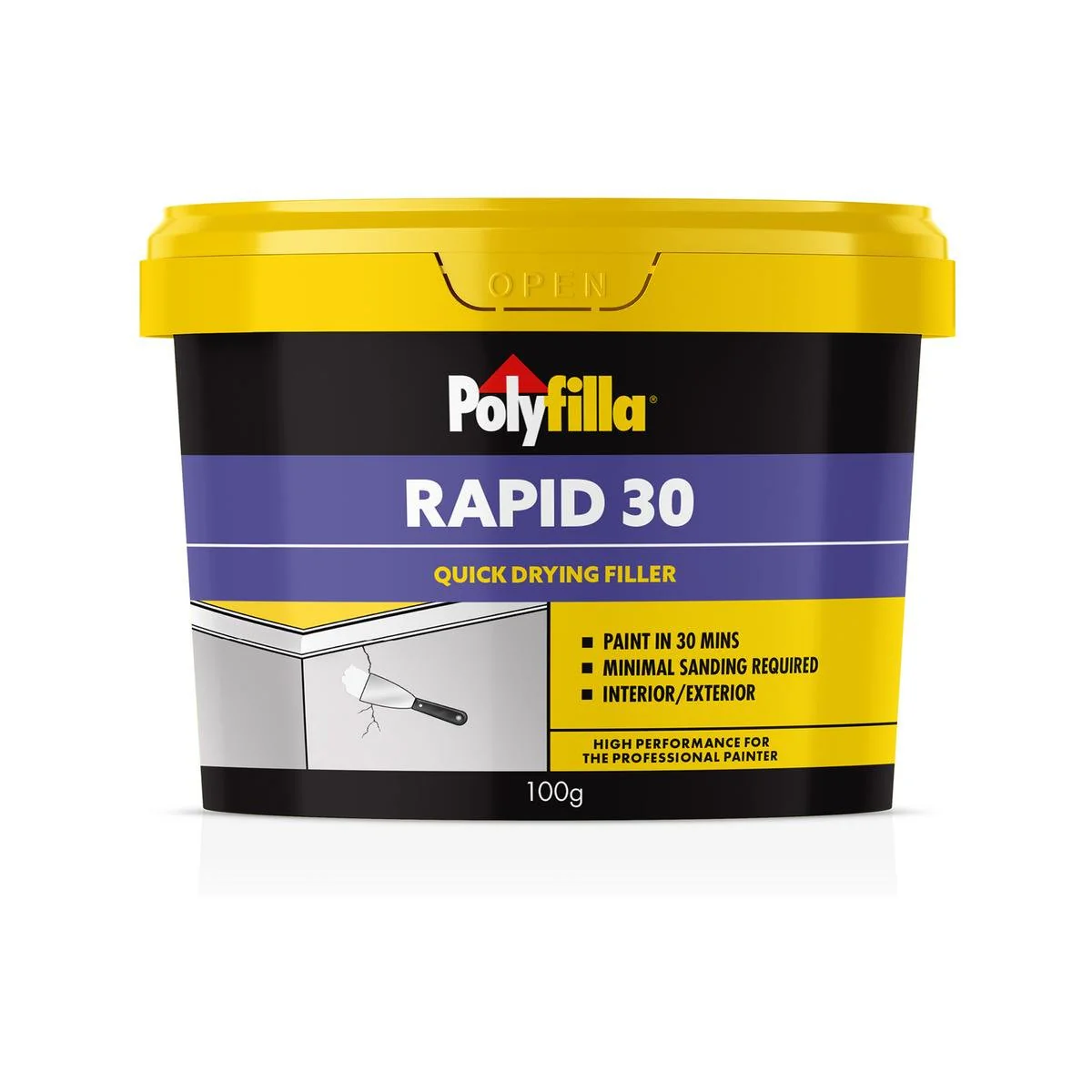 Poly 100g Rapid Interior Filler - 100g Polyurethane Foam - Fast Drying