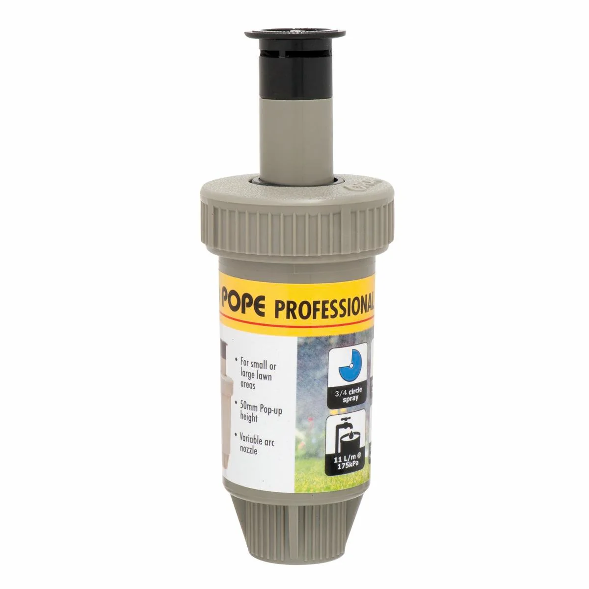 Pope 50mm Professional Pop Up Sprinkler - 3/4 Circle - ABS Plastic - Efficient Water Delivery