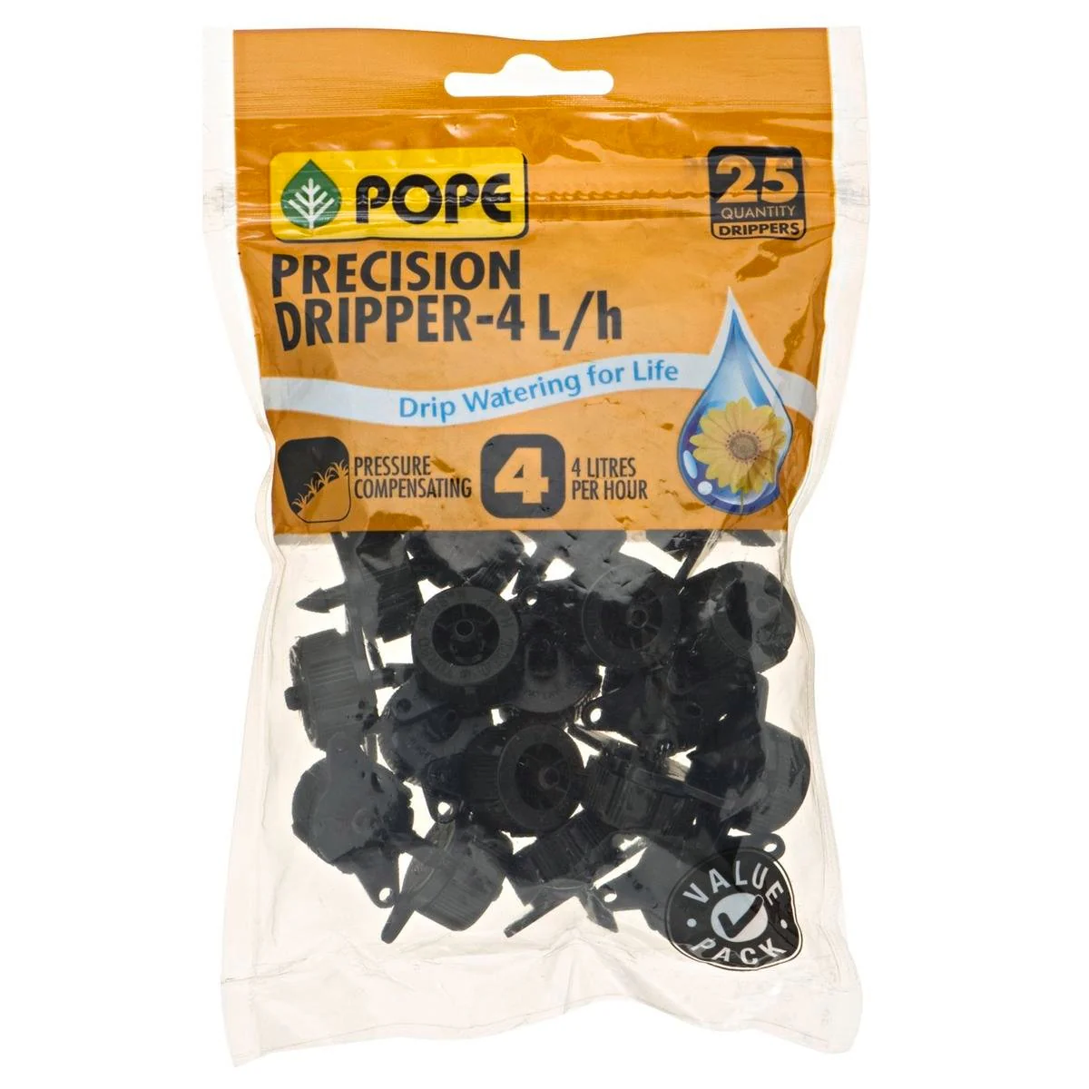 Pope Precision Barbed Dripper - 25 Pack - 4L/H - Black - Efficient Watering - Image 3