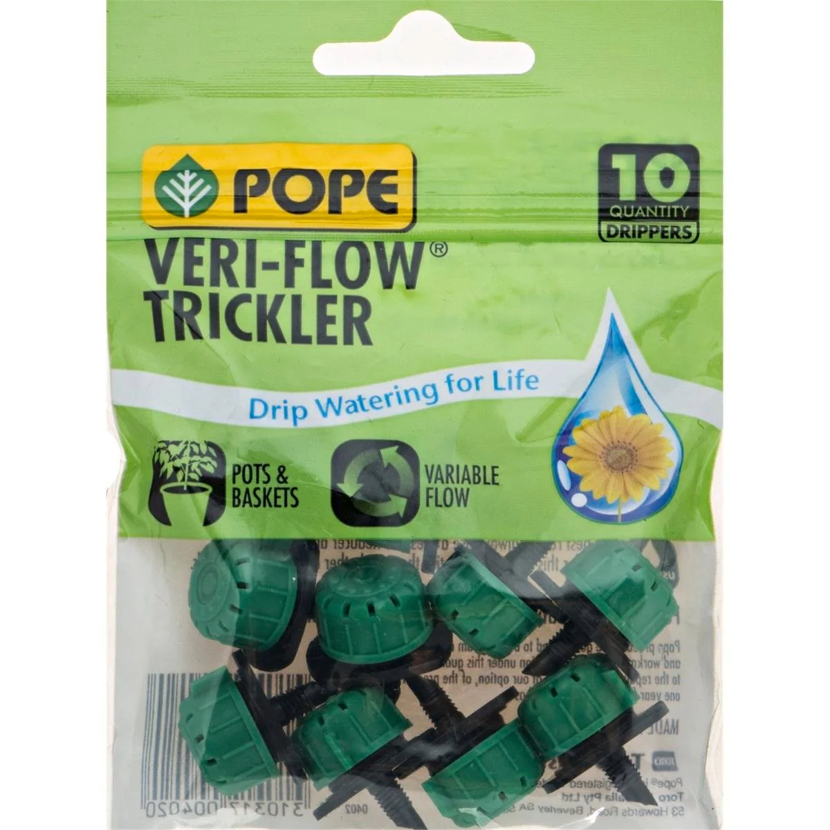 Pope Veri Flow Trickler - 10 Pack - Polypropylene - Adjustable Flow