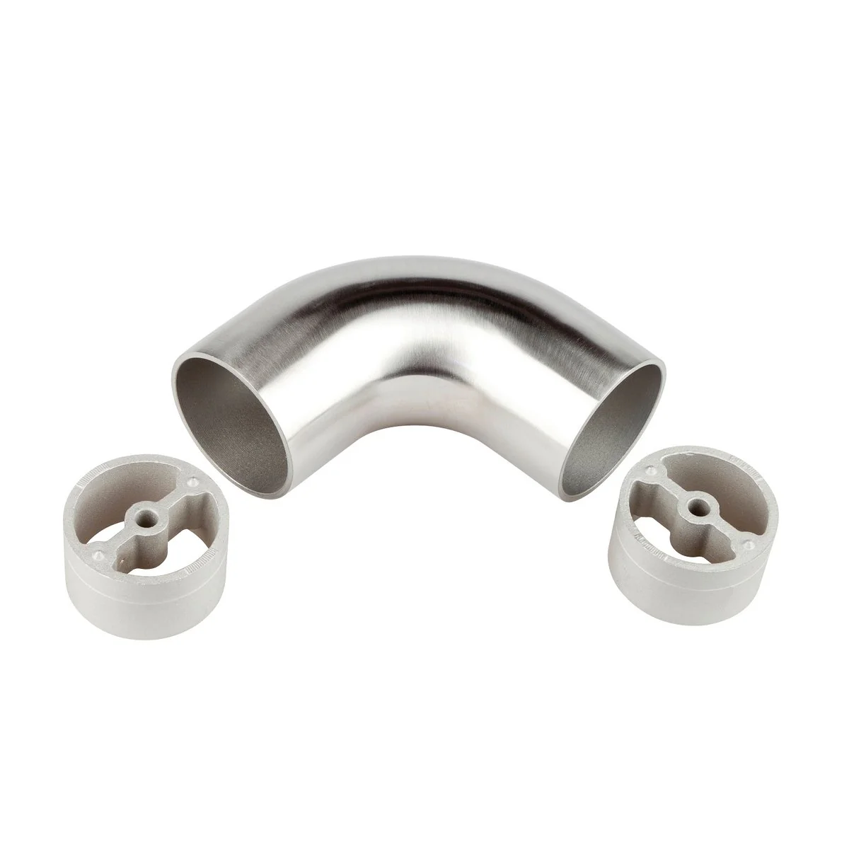Porta Handrail - 90 Degree - 87mm x 87mm - High-Grade 316 Stainless Steel - 2 Connectors