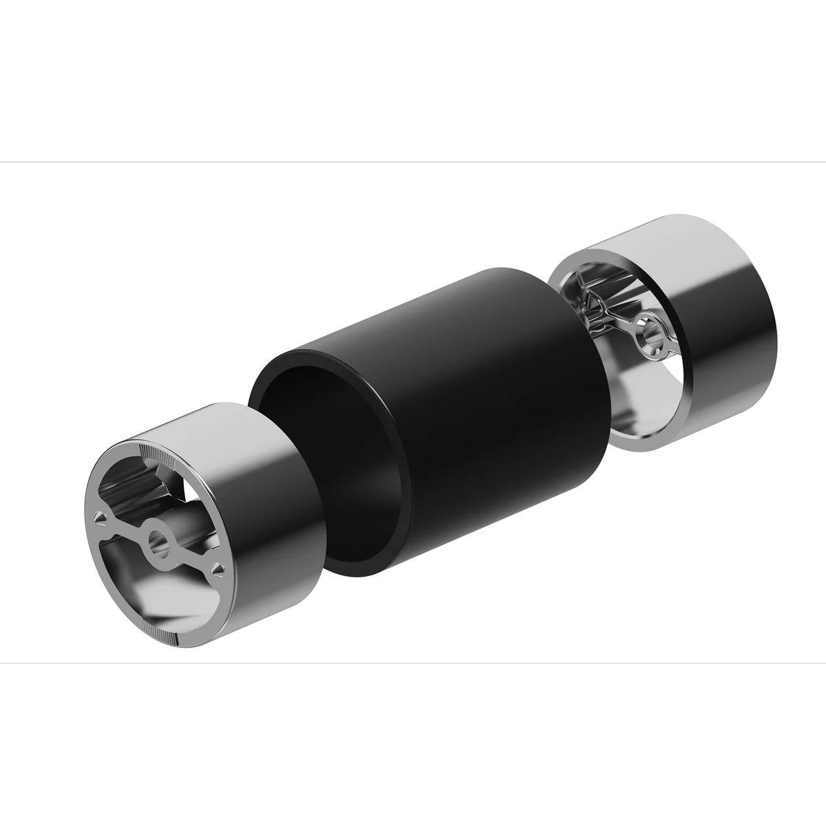 Porta Handrail Joiner - 50mm - 304 Grade Stainless Steel - Matt Black