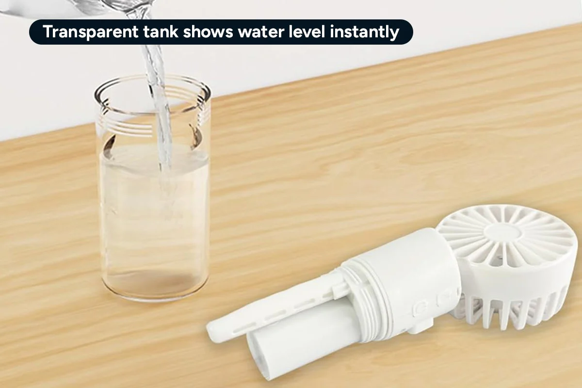 Portable Handheld Misting Fan with 4-Speed Airflow & Rechargeable Battery - Image 6