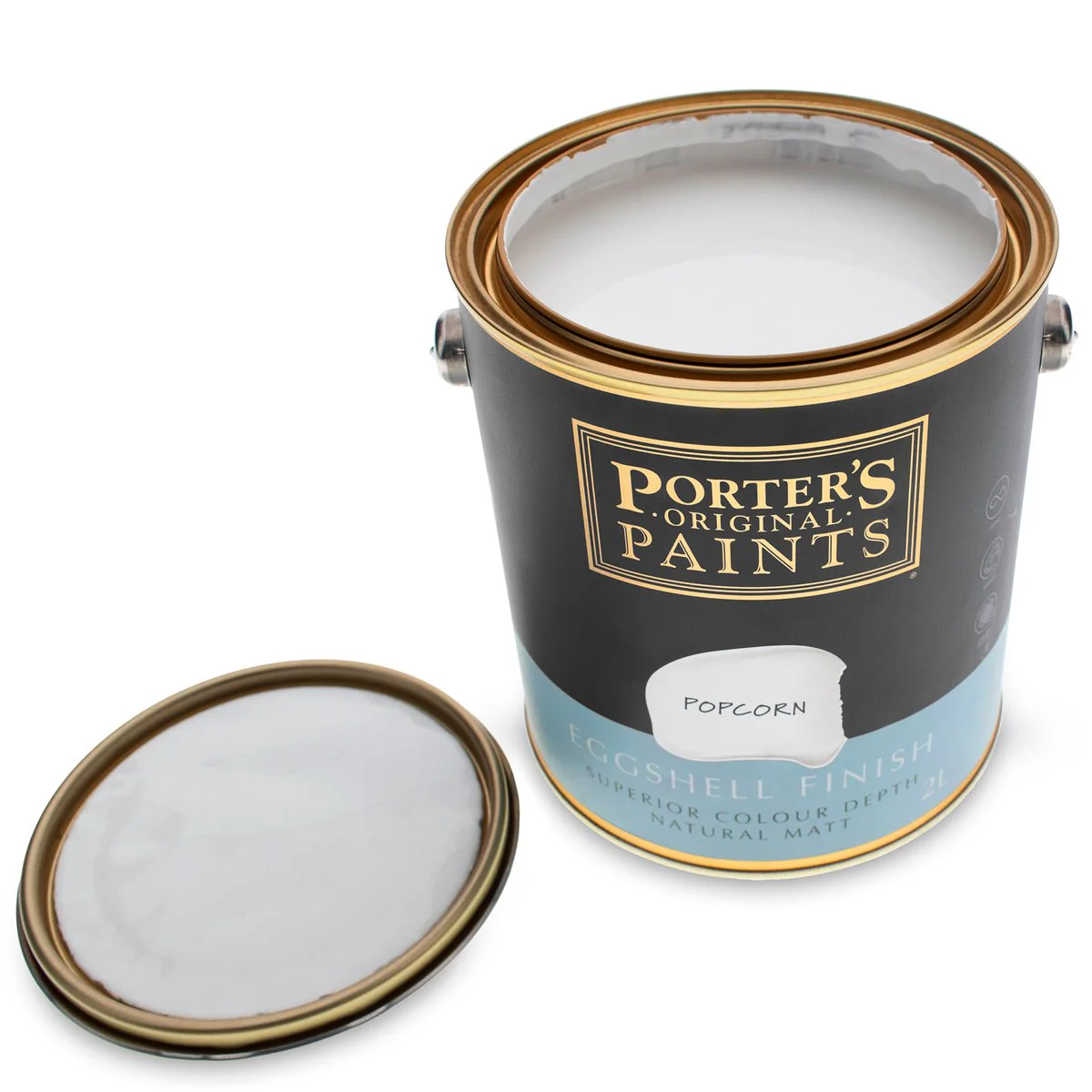 Porter S Washable Paint - 2L - Eggshell Finish - Popcorn Colour - 3kg - Image 5