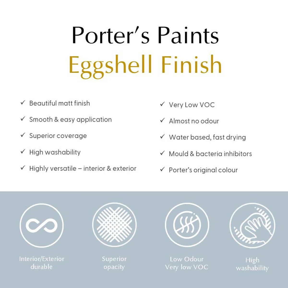 Porter's Paints Broadwall 100ml Eggshell Light Rosso - Washable, Low Odour - Image 4