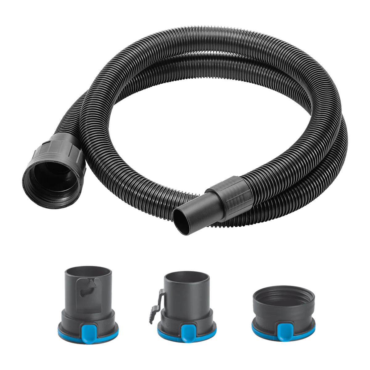 Powerfit Workshop Vacuum 2 5m Extension Replacement Hose - Black - Durable Flexibility