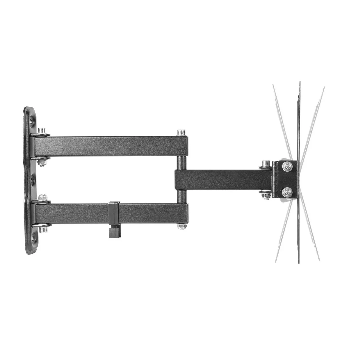 Practa Full Motion TV Wall Mount 23"-47" - Black - Easy Installation, Swiveling Arm - Image 4