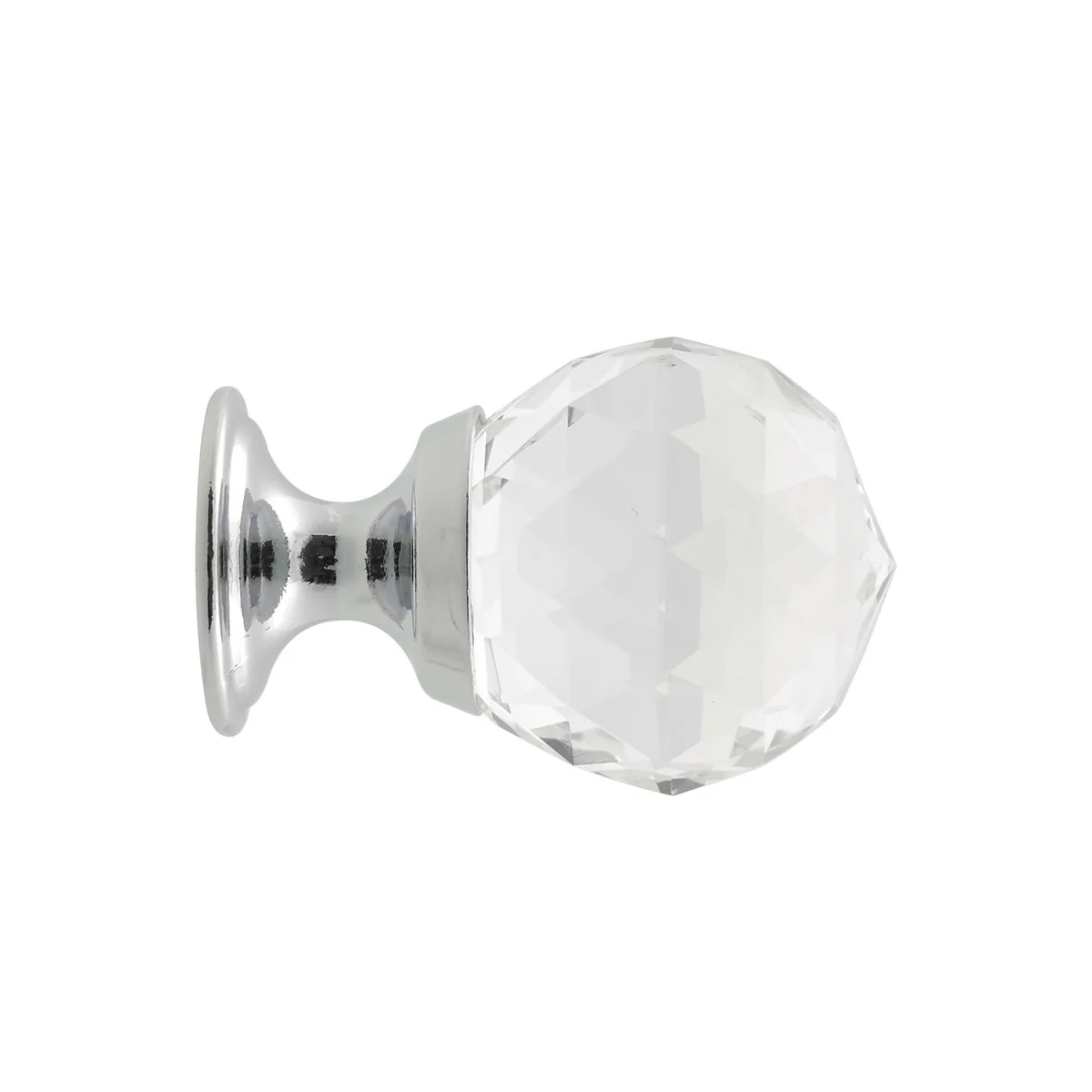 Prestige Glass Knob - 25mm - Chrome Plated - Contemporary Design - Image 2