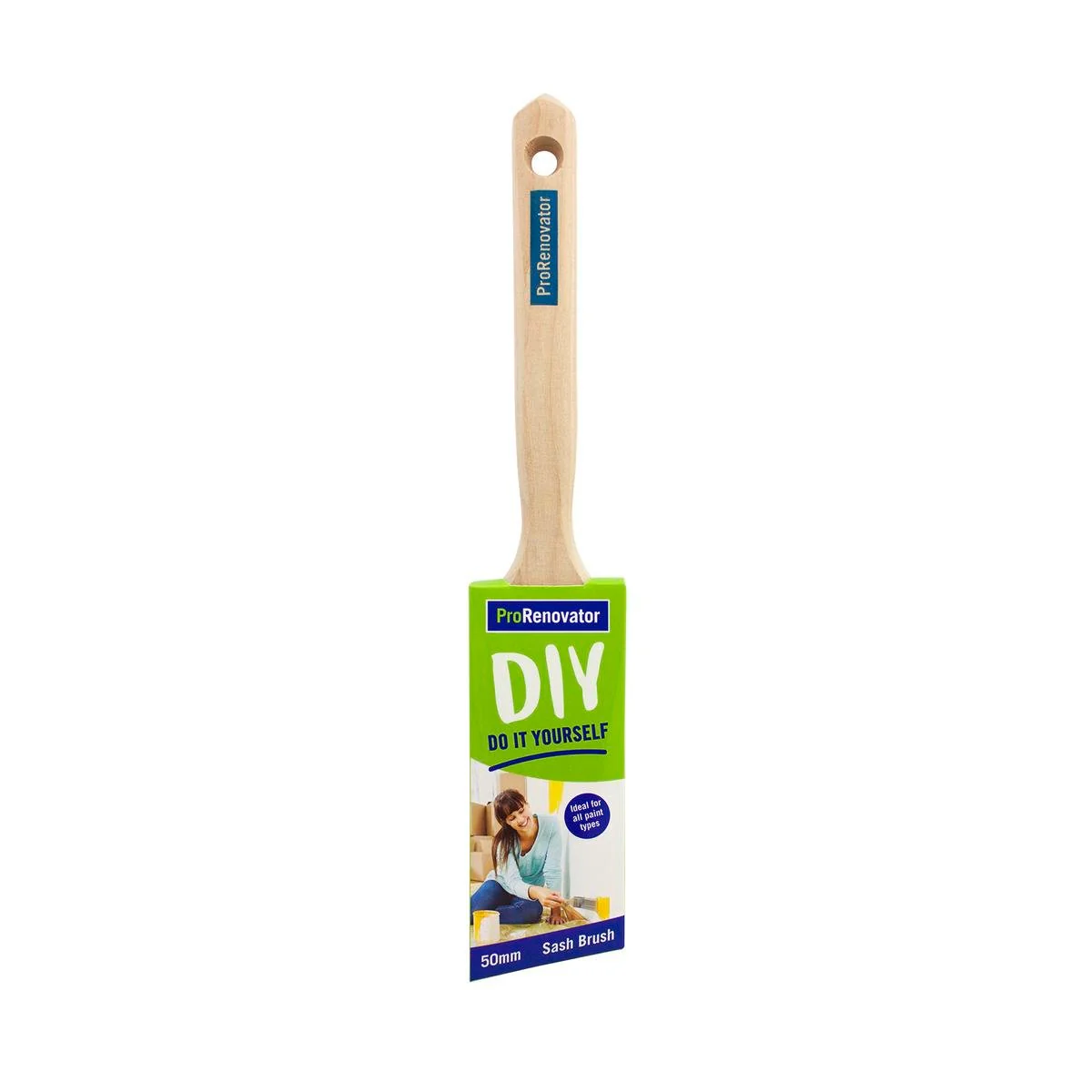 Pro Renovator 50mm Trim Paint Brush - Angled - Synthetic - Smooth Finish