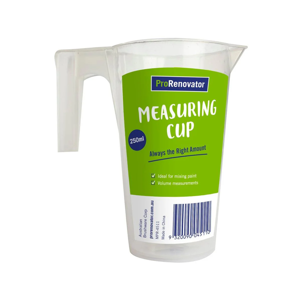 Pro Renovator Measuring Cup - 250ml - Plastic - Easy Pouring
