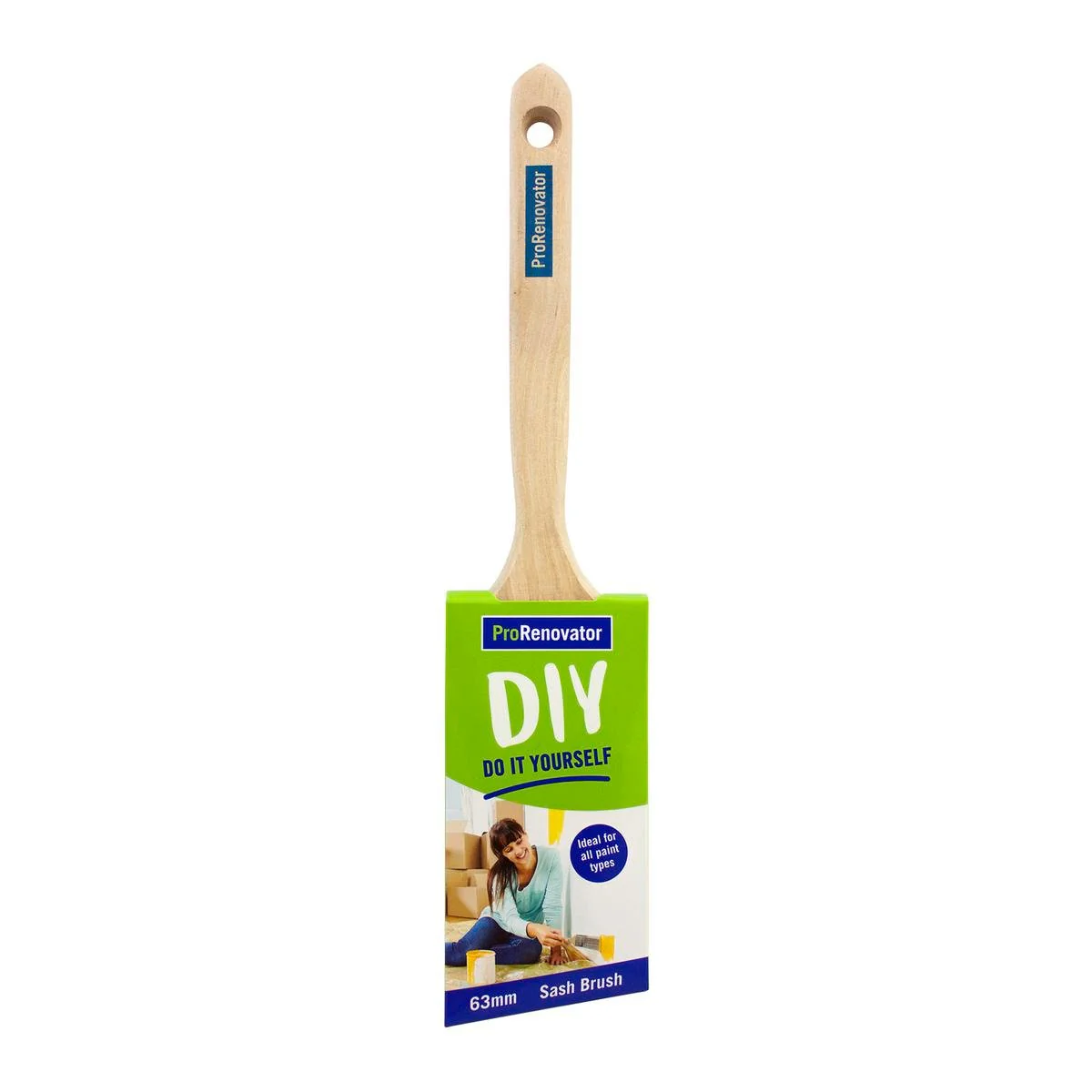 Pro Renovator Trim Paint Brush 63mm Synthetic Filament Smooth Finish