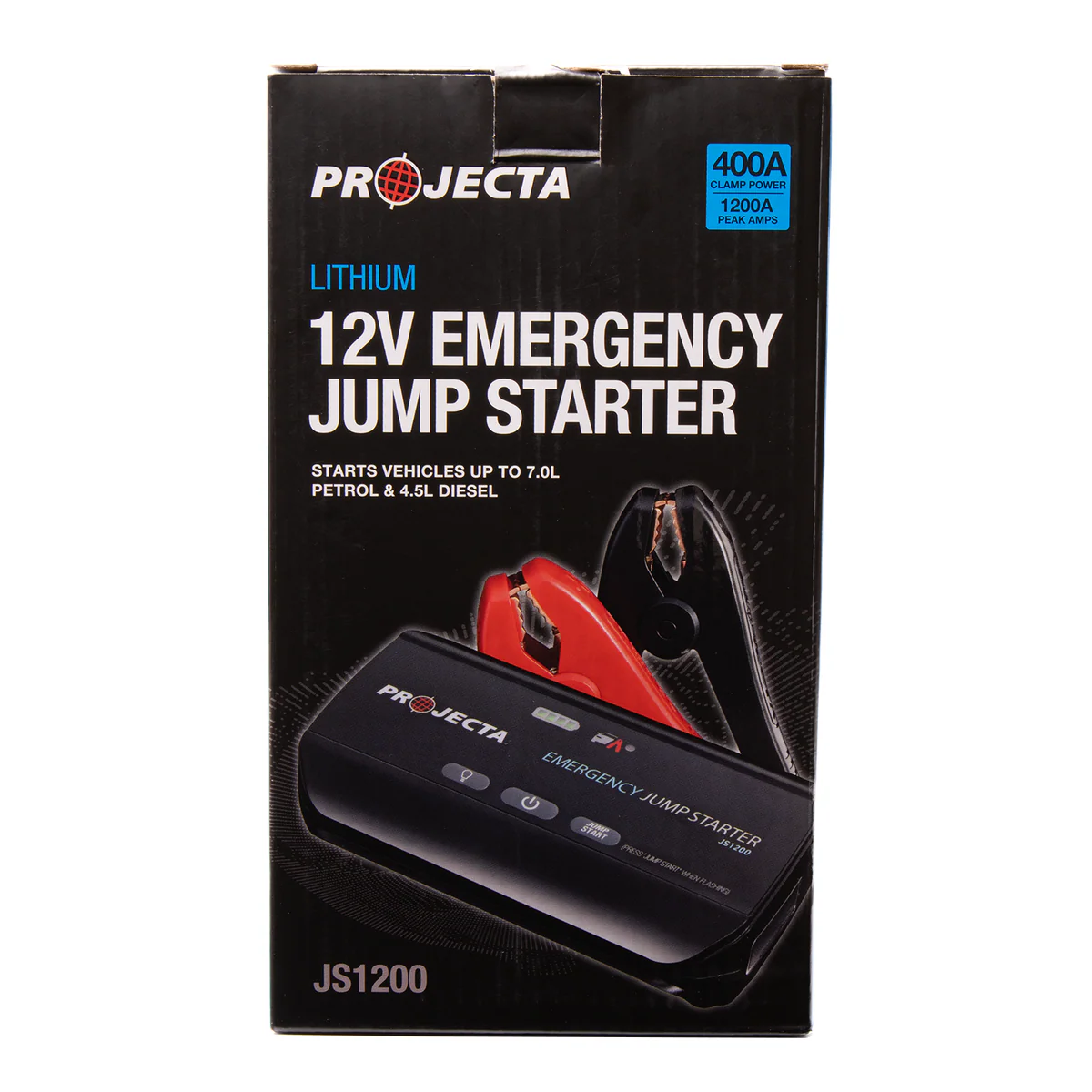 Projecta 12V 1200A Jumpstarter - Compact Lithium - 11 Jump Starts - Black - Image 2
