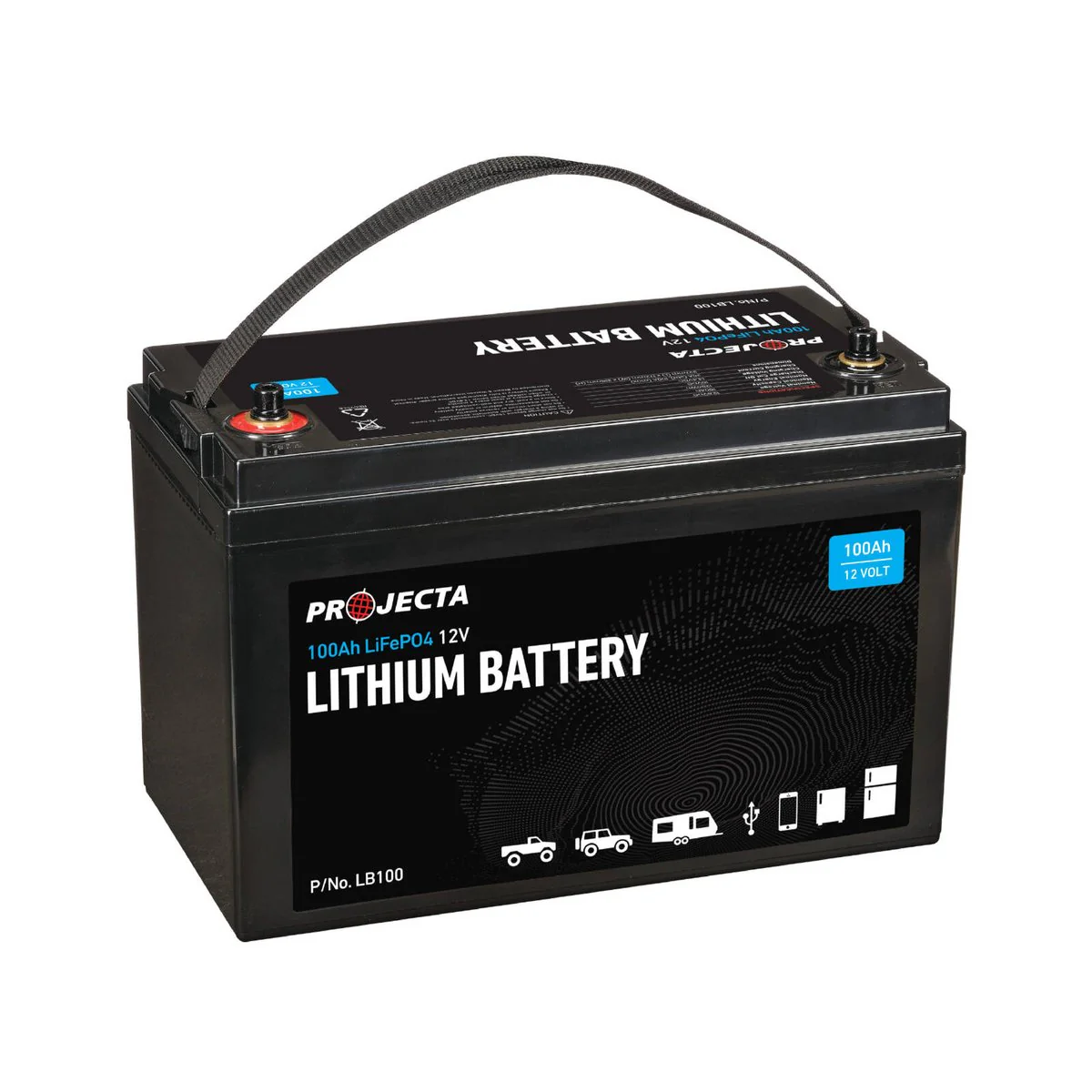 Projecta LB100 100Ah Lithium Battery 12V - Lightweight - Durable - Portable