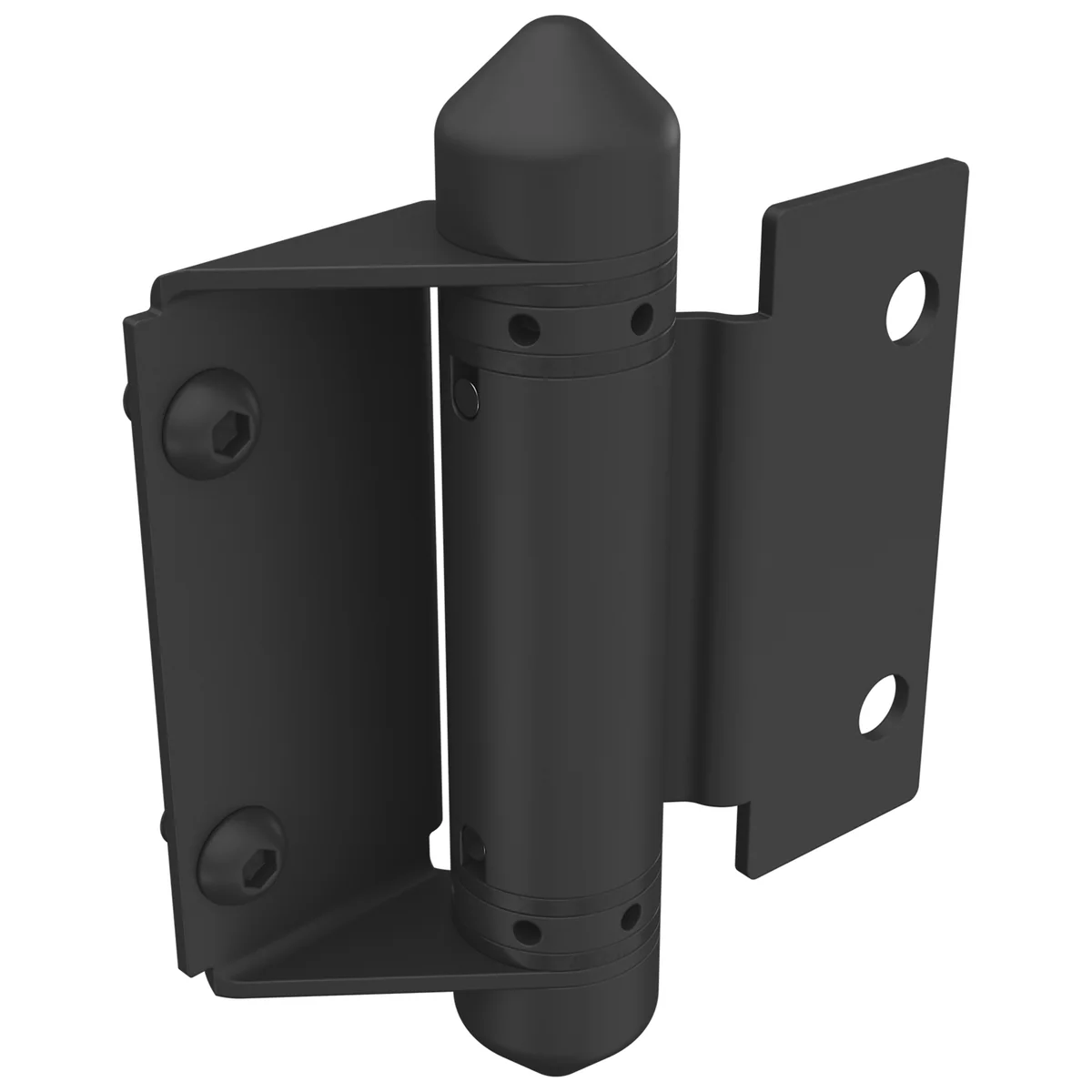 Protectoral Black Matte Glass to Wall Post Gate Hinge - 46mm x 110mm - Easy Install