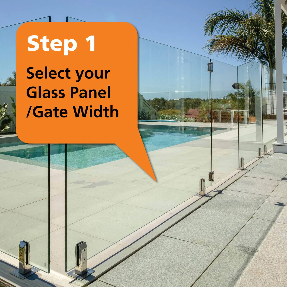 Protectoral Glass to Glass Gate Latch 126x138x105mm - Mirror/Black Poly - Image 3