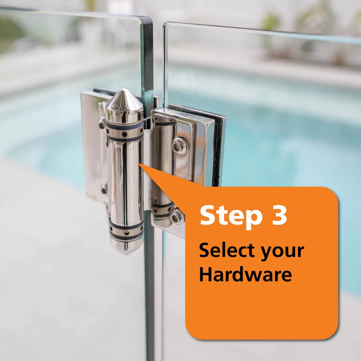 Protectoral Glass to Glass Hinge Set - 50mm - 316 Stainless Steel - Easy Install - Image 5