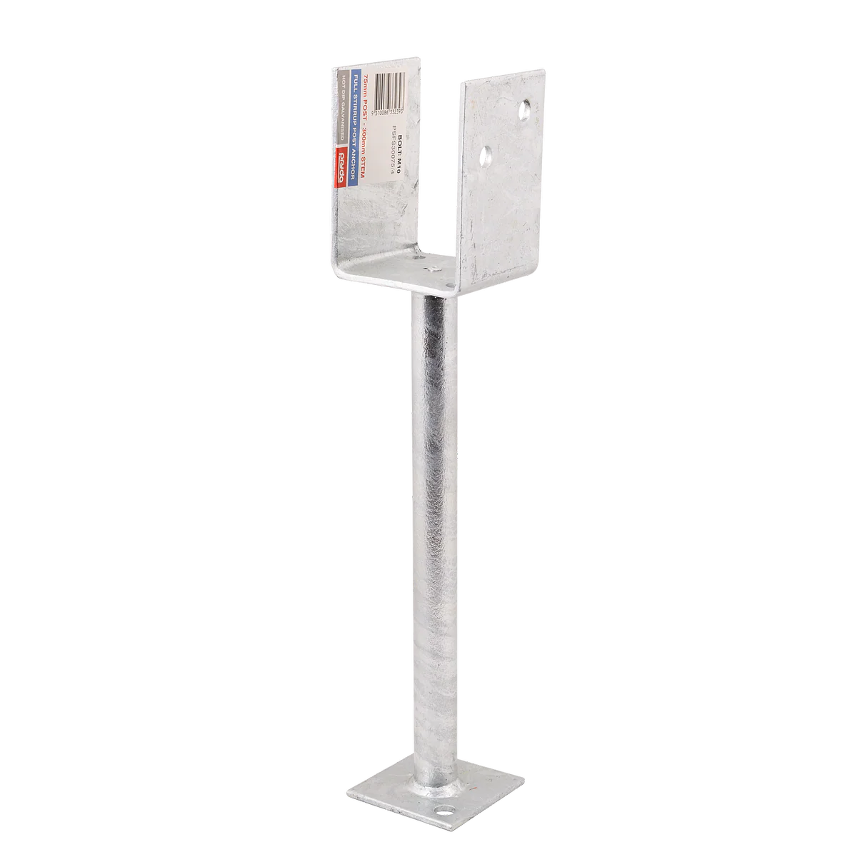 Pryda Full Stirrup Post Anchor - 300x75mm - Termite Protection - Galvanised