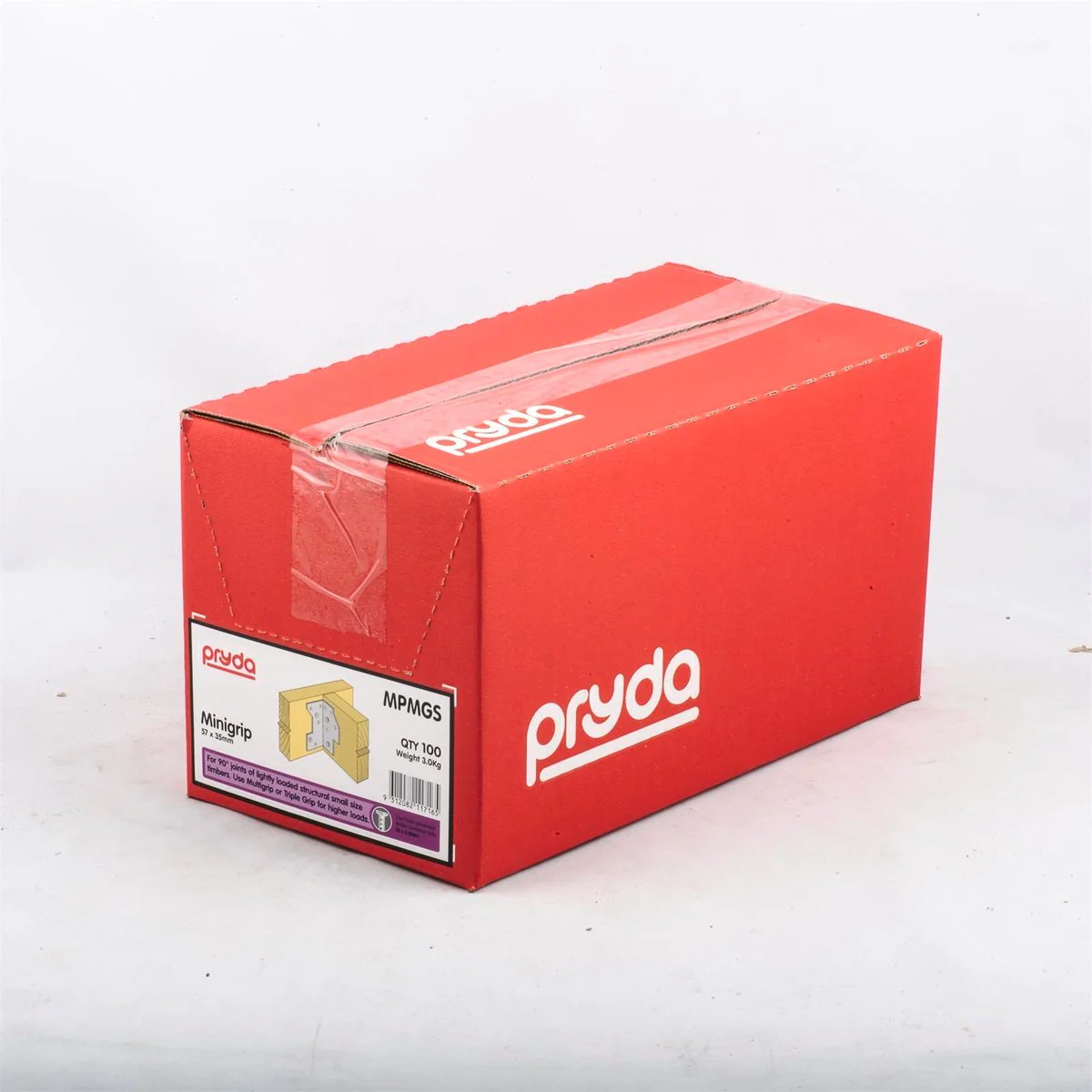 Pryda Minigrip - 57mm x 35mm - Galvanised Steel - Multi Purpose Connector - Image 2