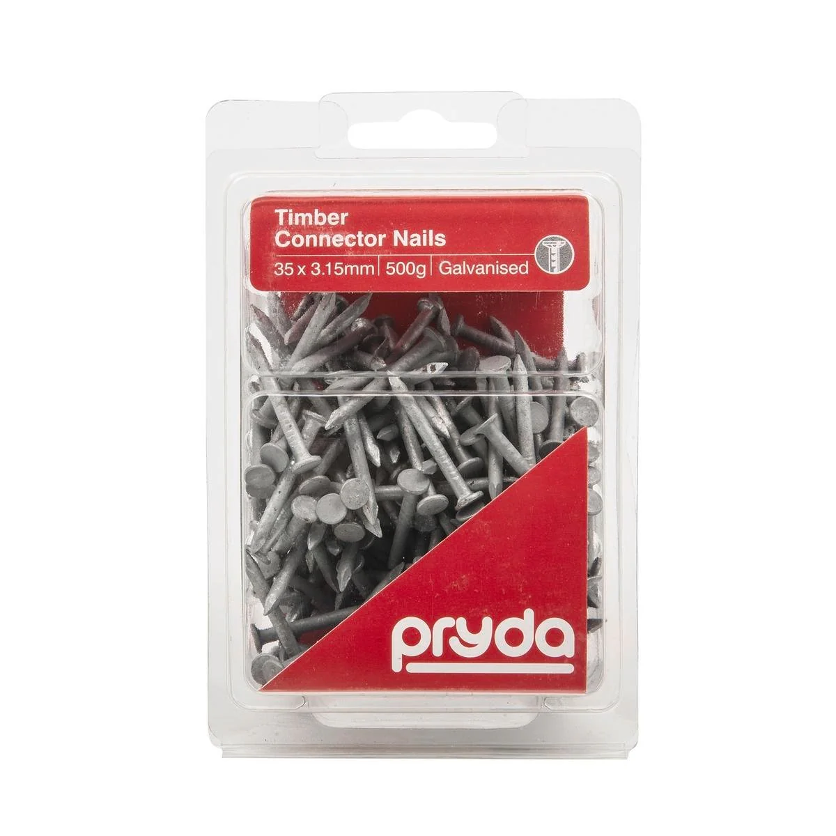 Pryda Timber Connector Nails - 35 x 3.15mm - Galvanised Steel - Stronger Fixing