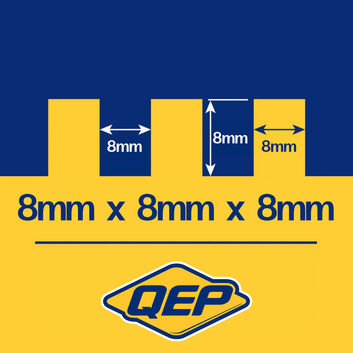 Qep 8mm Square Notch Stainless Steel Trowel - 280mm x 115mm - Durable Design - Image 4