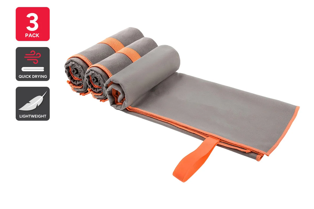 Quick Dry Microfibre Gym Towels - 3 Pack, Ultra-Absorbent & Lightweight - Image 2