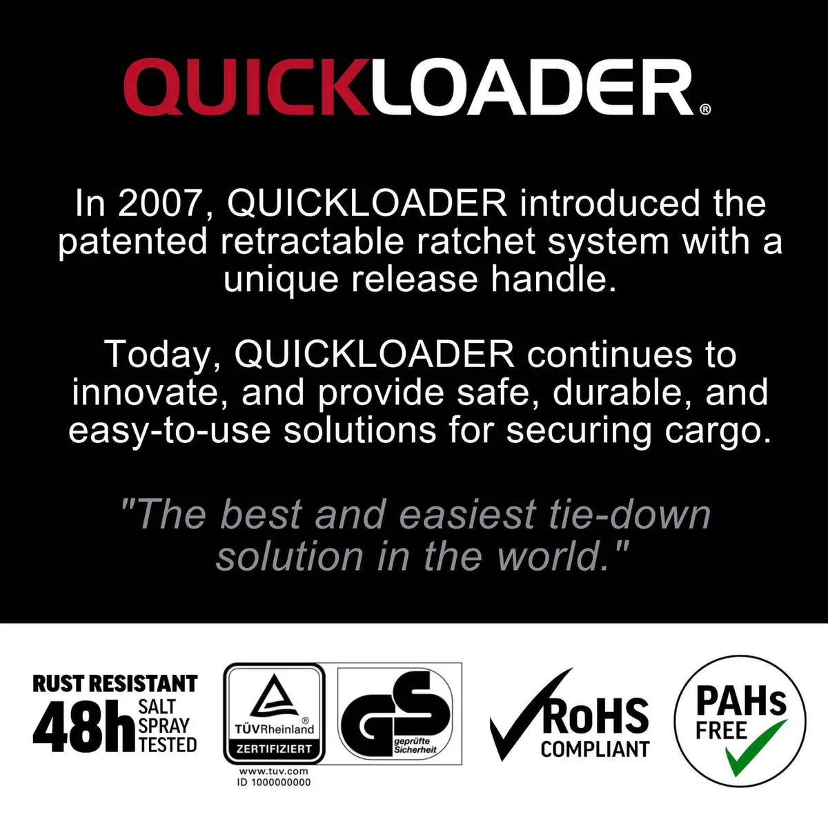 Quickloader Ratchet Tie Down Strap Hybrid 5m 450kg - Red - Steel Hooks - Durable - Image 5
