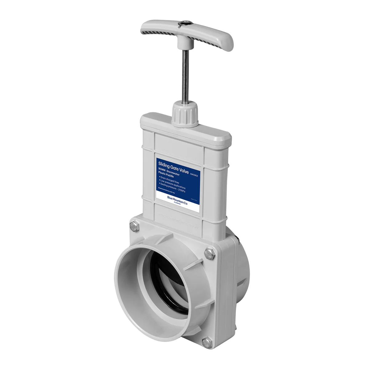 Rain Harvesting Sliding Gate Valve - 90mm - uPVC - Easy Drainage