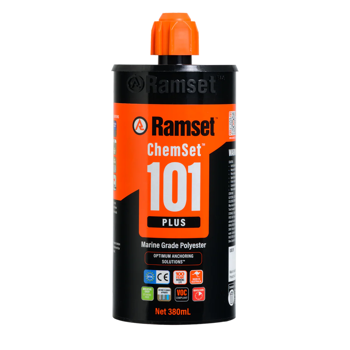 Ramset ChemSet 101 Plus - 380ml Polyester Adhesive - Fast Cure - Low Odour