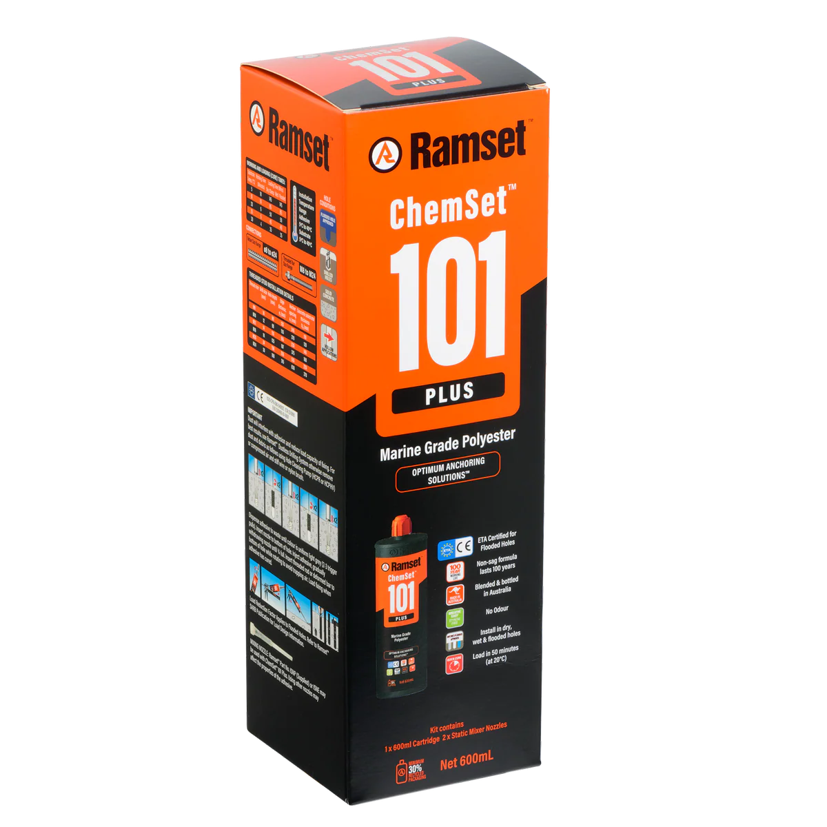 Ramset Chemset 101 Plus Anchoring Adhesive - 600ml - Fast Cure - Non-Drip - Image 2
