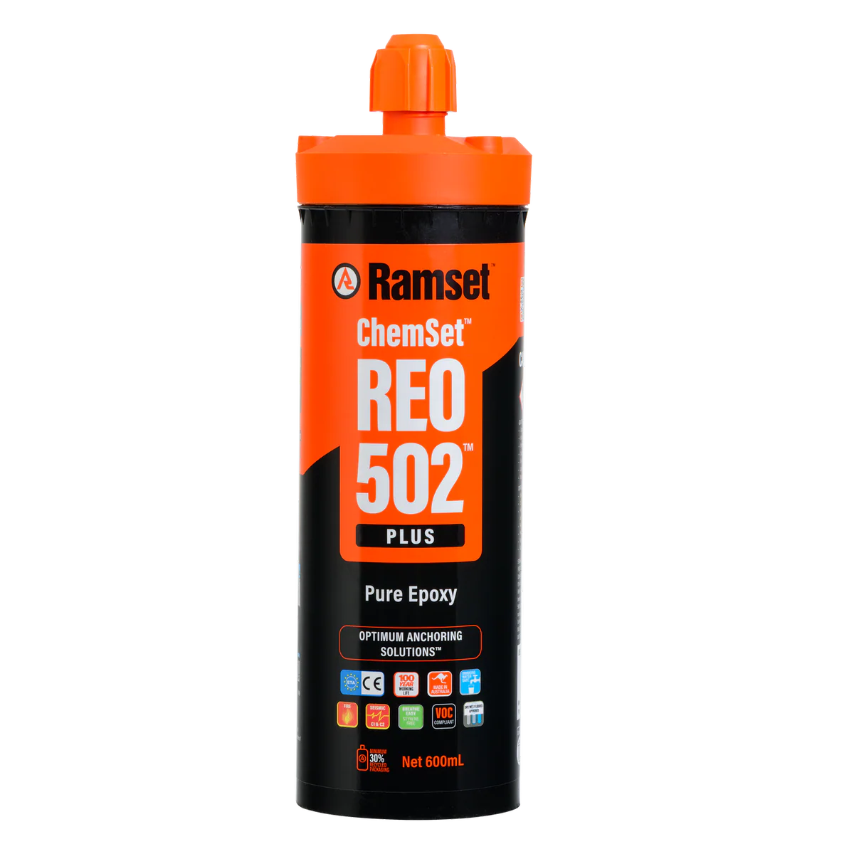 Ramset 600ml Reo502 Plus Chemset Pure Epoxy - High Bond Strength - 1.12kg