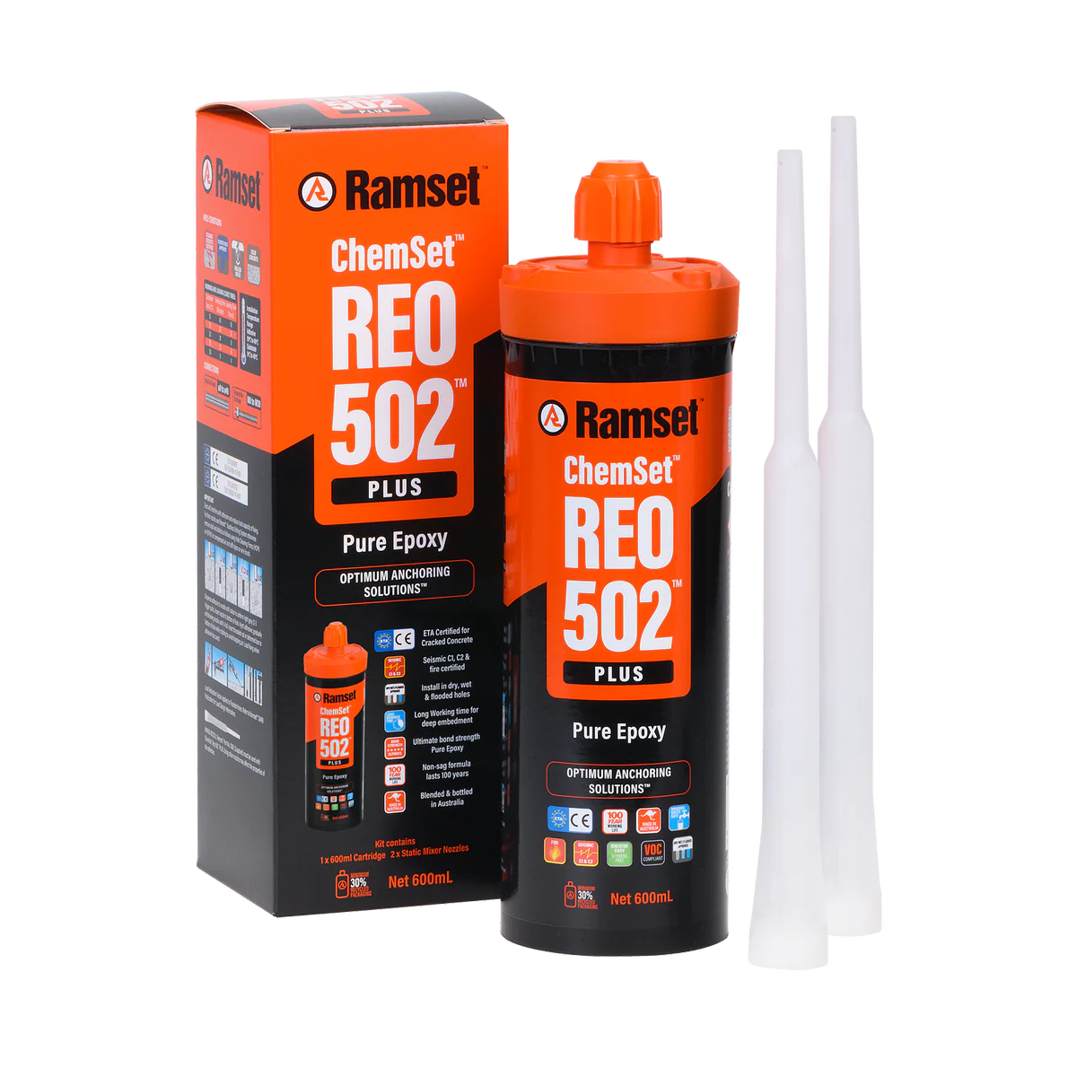 Ramset 600ml Reo502 Plus Chemset Pure Epoxy - High Bond Strength - 1.12kg - Image 2