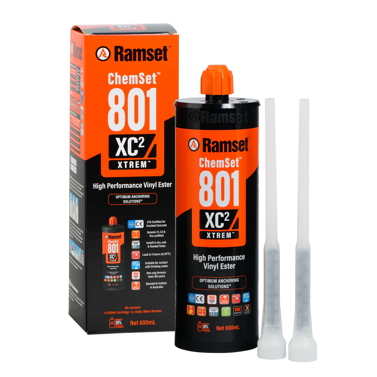 Ramset Chemset 801 Xtrem Xc Chemical Anchor - 600ml - Fast-Setting, Heavy-Duty - Image 2