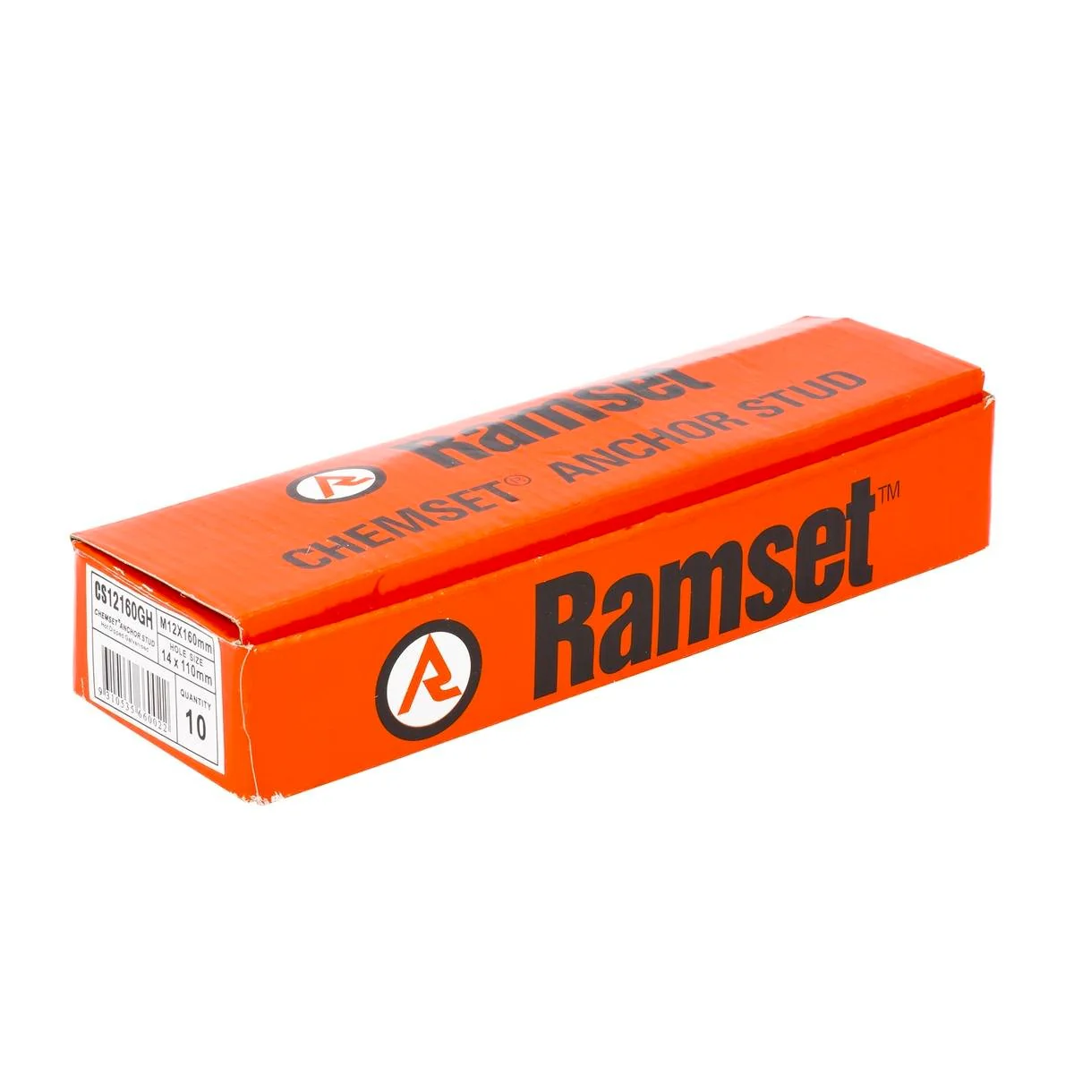 Ramset Chemset Anchor Stud - 12mm x 160mm - Galvanised - 10 Pack