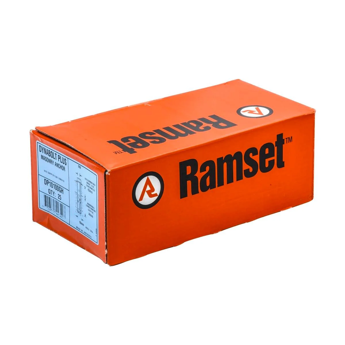 Ramset DynaBolt Plus 10 x 103mm Galvanised Masonry Anchor 25 Pack