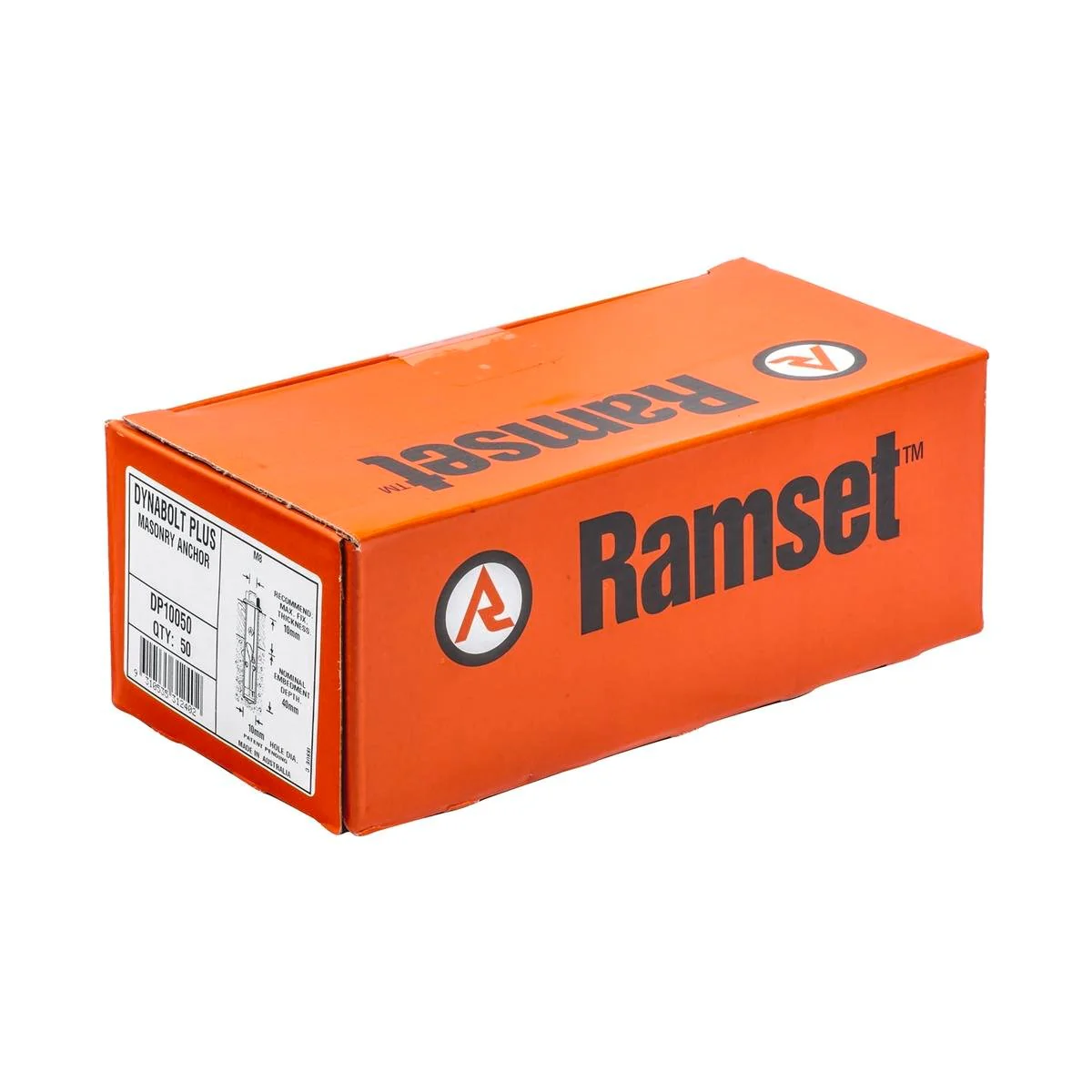 Ramset DynaBolt Plus - 10mm x 49mm - Gold Passivated - 50 Pack