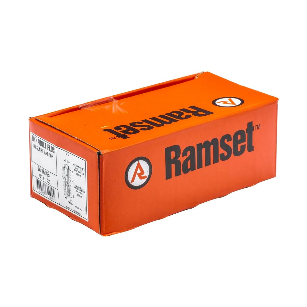 Ramset DynaBolt Plus - 16mm x 62mm - Gold Passivated - 20 Pack